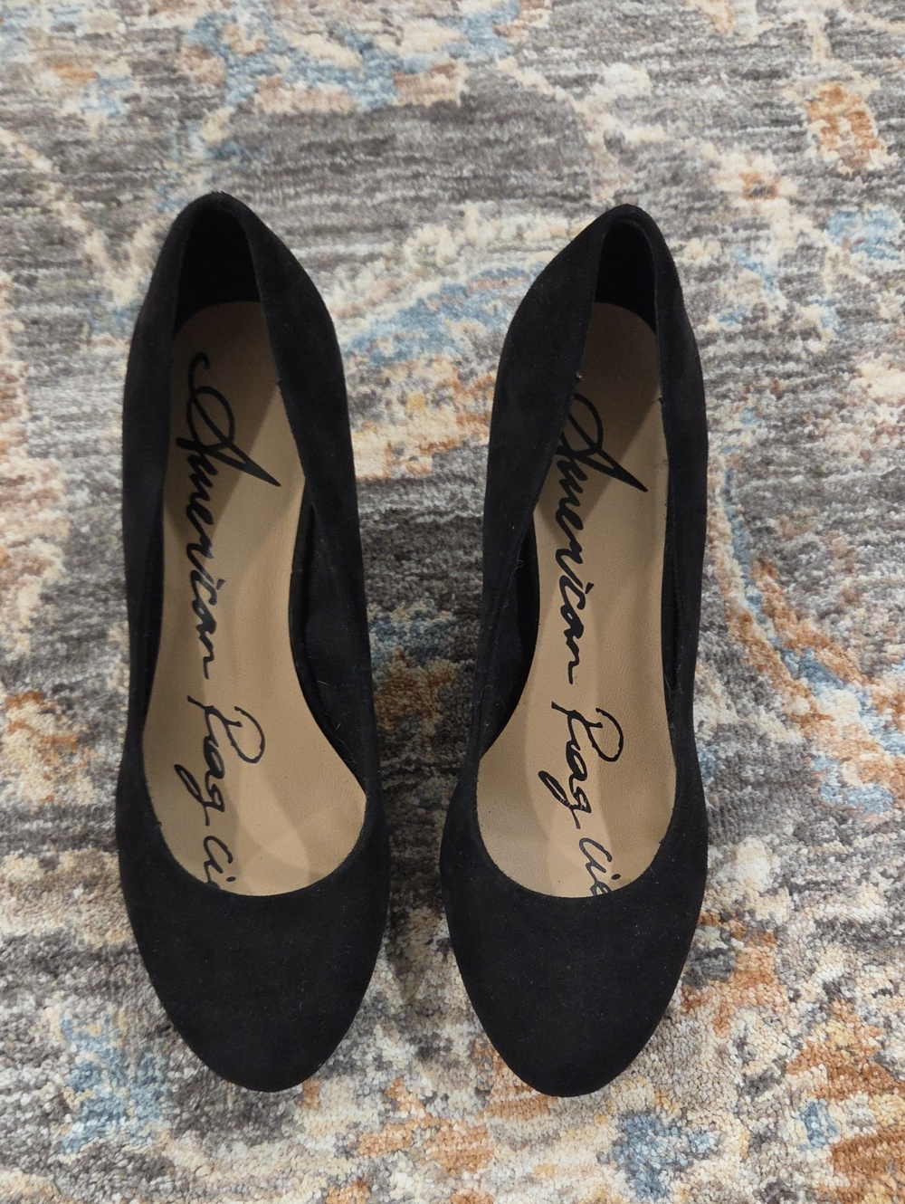 American Rag Black Suede Round-Toe Pumps